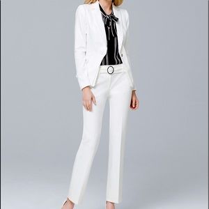 White House Black Market Belted Ankle Trouser Pants Size 10